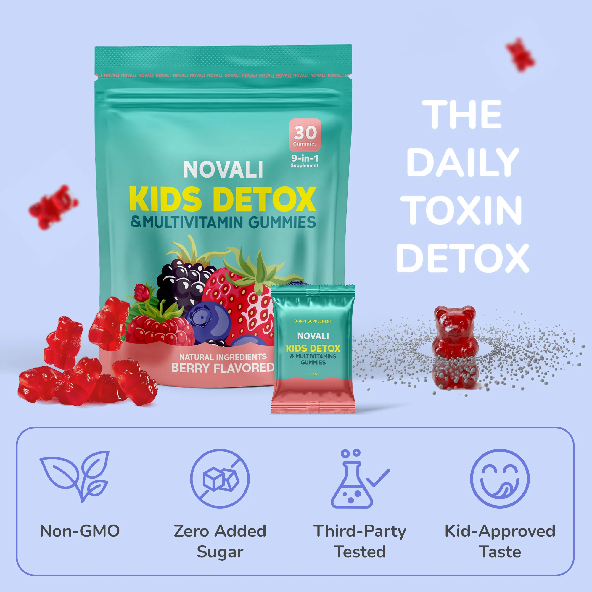 NOVALI - Kids Detox & Multivitamin Gummies - Image 4